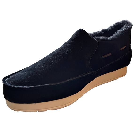 SPERRY Moc-Sider Black Suede Moccasin Faux Fur Lining Men Loafers Comfort 12 NWT main image 12